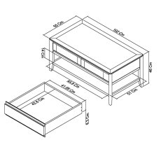 Jasper Oak Coffee Table with Drawers