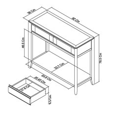 Jasper Oak Console Table with Drawers