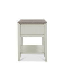 Jasper Grey Washed Oak & Soft Grey Lamp Table With Drawer