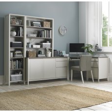 Jasper Grey Washed Oak & Soft Grey Corner Desk