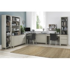 Jasper Grey Washed Oak & Soft Grey Corner Desk