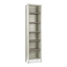 Jasper Grey Washed Oak & Soft Grey Narrow Bookcase