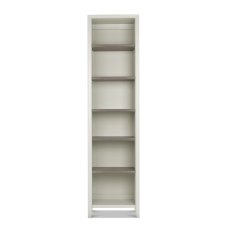 Jasper Grey Washed Oak & Soft Grey Narrow Bookcase