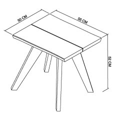 Garner Aged Oak Lamp Table