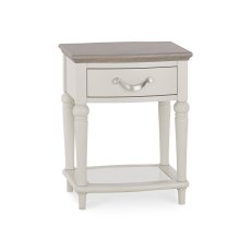 Miller Grey Washed Oak & Soft Grey Lamp Table with Drawer