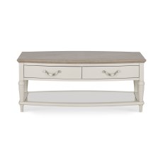 Miller Grey Washed Oak & Soft Grey Coffee Table with Drawers