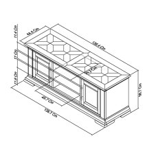 Rivera Two Tone Wide TV Unit