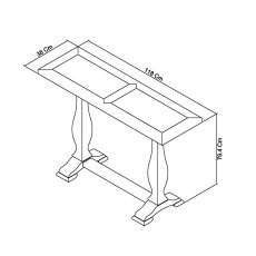 Rivera Two Tone Console Table