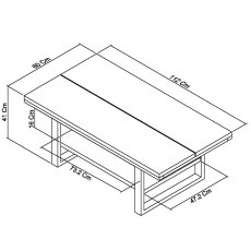 Turner Dark Oak Coffee Table