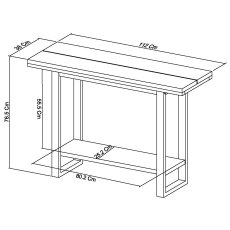 Turner Dark Oak Console Table