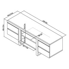 Turner Dark Oak Wide Entertainment Unit