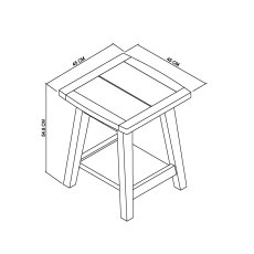 Rosen Rustic Oak Lamp Table