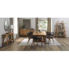 Rosen Rustic Oak Console Table with Shelf