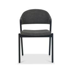 Rosen Peppercorn Dark Grey Fabric Upholstered Side Chairs