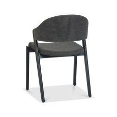 Rosen Peppercorn Dark Grey Fabric Upholstered Side Chairs