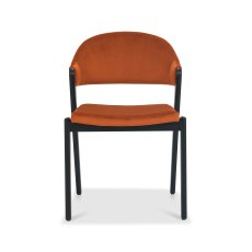 Rosen Peppercorn Rust Velvet Fabric Upholstered Side Chairs