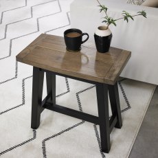 Rosen Weathered Oak & Peppercorn Side Table