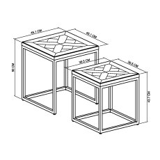 Varela Fumed Oak Nest of Tables