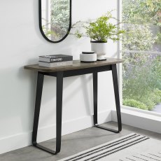 Castello Weathered Oak & Peppercorn Console Table