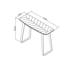 Castello Weathered Oak & Peppercorn Console Table