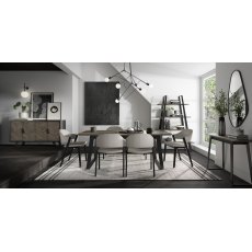 Castello Weathered Oak & Peppercorn Console Table