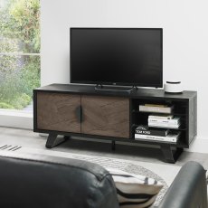 Castello Weathered Oak & Peppercorn Entertainment Unit