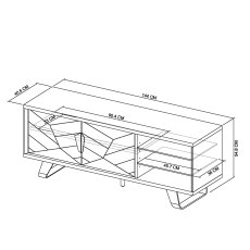 Castello Rustic Oak & Peppercorn Entertainment Unit