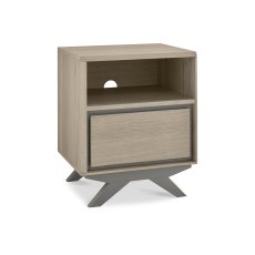 Olsen Scandi Oak & Dark Grey 1 Drawer Nightstand