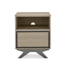 Olsen Scandi Oak & Dark Grey 1 Drawer Nightstand