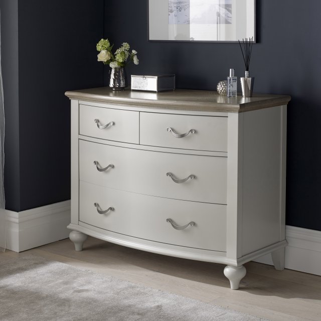 Miller Grey Washed Oak & Soft Grey 4 Drawer Chest Miller Grey Washed Oak & Soft Grey 4 Drawer Chest