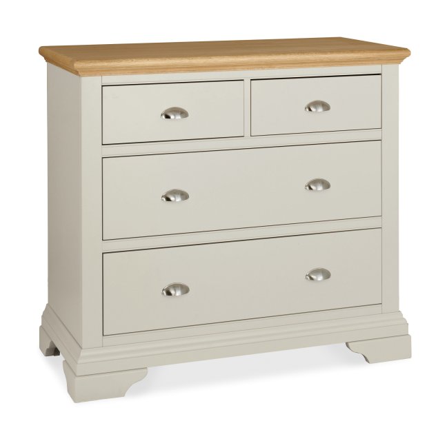 Colman Soft Grey & Pale Oak 4 Drawer Chest Colman Soft Grey & Pale Oak 4 Drawer Chest