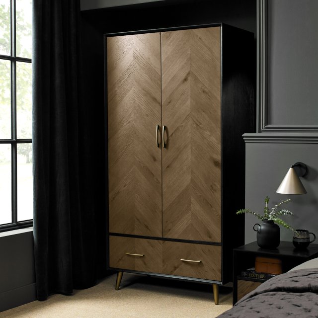 Morreto - Fumed Oak Double Wardrobe Morreto - Fumed Oak Double Wardrobe
