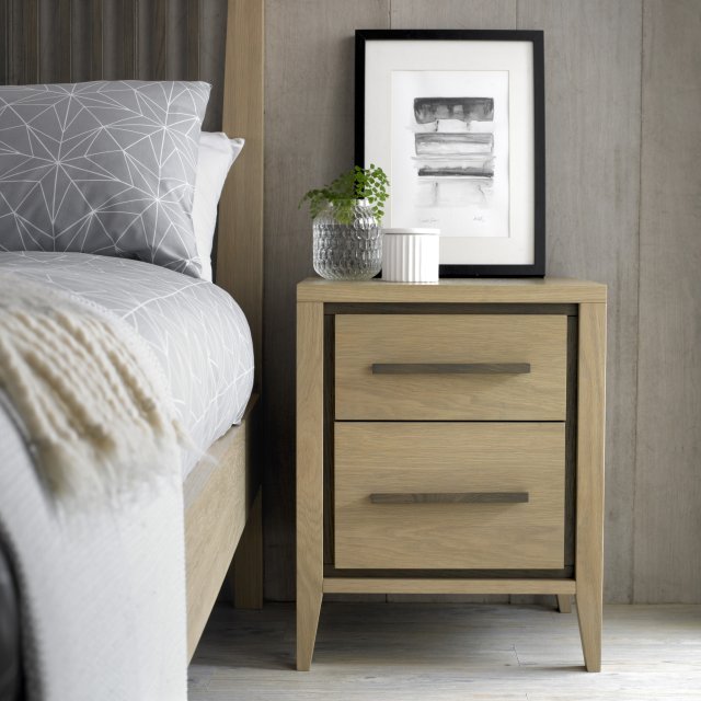 Rimini - Aged Oak 2 Drawer Bedside Table Rimini - Aged Oak 2 Drawer Bedside Table