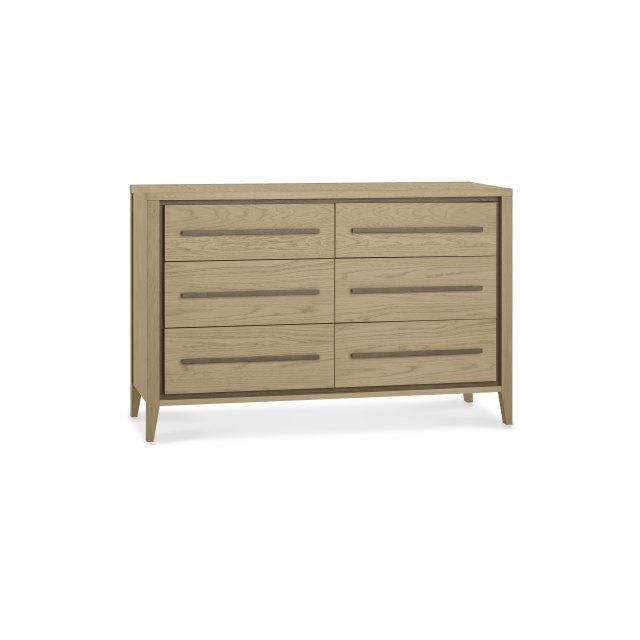 Rimini - Aged Oak 6 Drawer Wide Chest Rimini - Aged Oak 6 Drawer Wide Chest