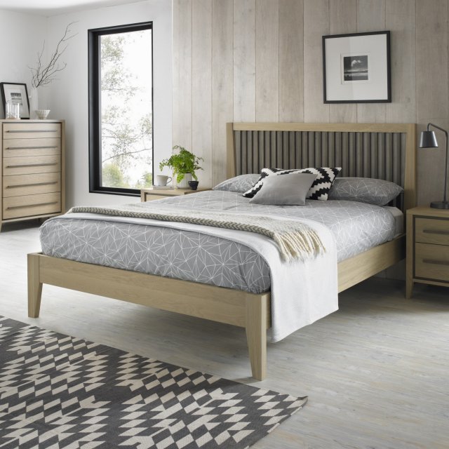 Rimini - Aged Oak Double Bed Frame 135cm Rimini - Aged Oak Double Bed Frame 135cm