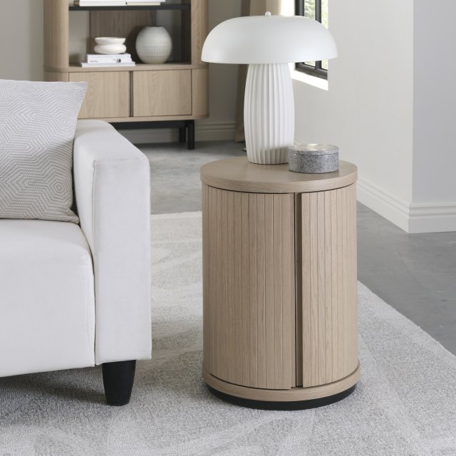 Astra - Scandi Oak Round Lamp Table Astra - Scandi Oak Round Lamp Table