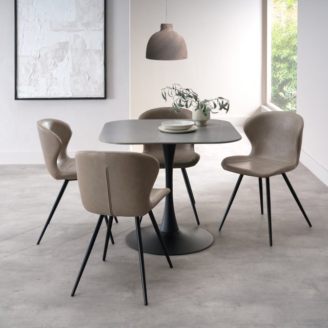 Carter - Grey Ceramic Square Bistro Table Carter - Grey Ceramic Square Bistro Table