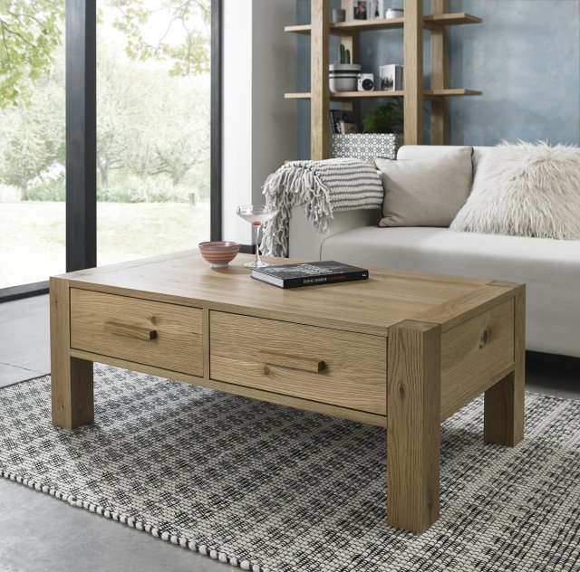 Blake - Light Oak Coffee Table With Drawers Blake - Light Oak Coffee Table With Drawers