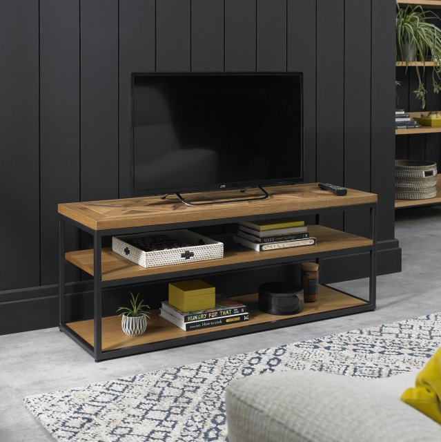 Lowry - Rustic Oak Open Media Unit Lowry - Rustic Oak Open Media Unit