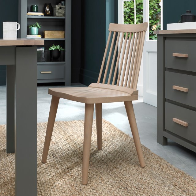 Johansen - Scandi Oak Spindle Dining Chair (Pair) Johansen - Scandi Oak Spindle Dining Chair (Pair)