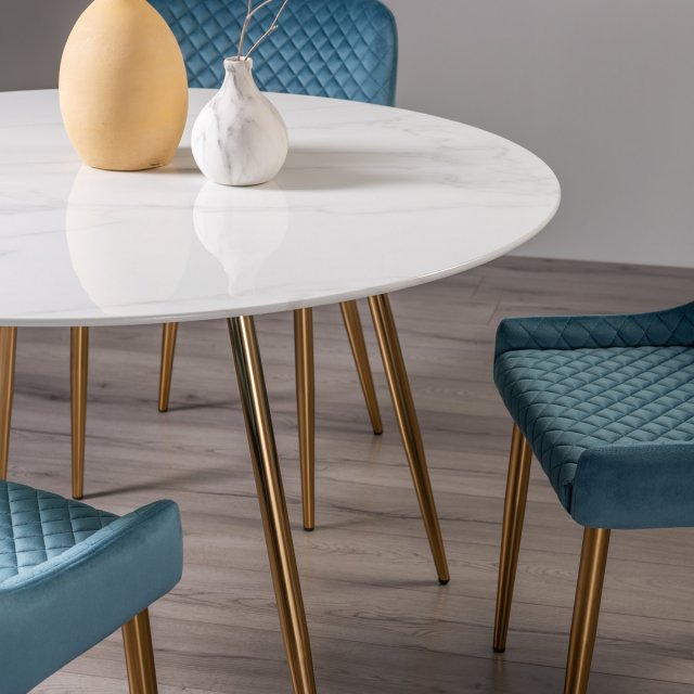 Francesca - White Ceramic 4 Seater Dining Table Francesca - White Ceramic 4 Seater Dining Table