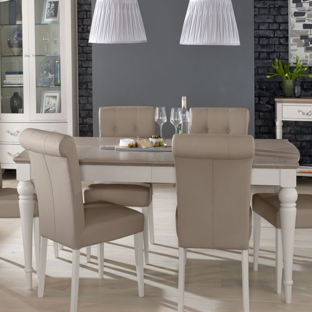Miller - Soft Grey 6-8 Seater Extendable Dining Table Miller - Soft Grey 6-8 Seater Extendable Dining Table
