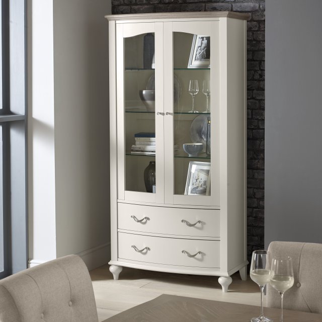 Miller - Soft Grey Display Cabinet Miller - Soft Grey Display Cabinet