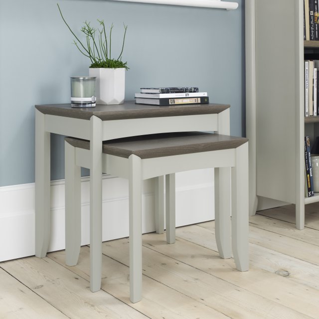 Jasper - Grey Washed Oak Nest of Lamp Tables Jasper - Grey Washed Oak Nest of Lamp Tables