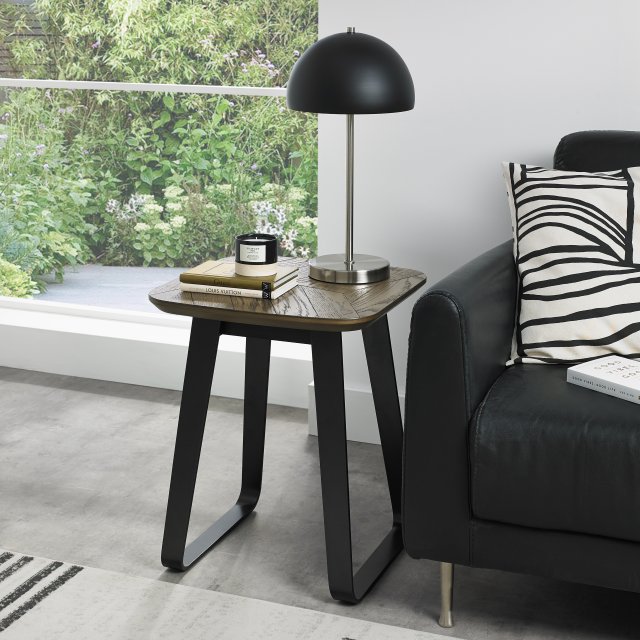 Castello - Weathered Oak Square Lamp Table Castello - Weathered Oak Square Lamp Table