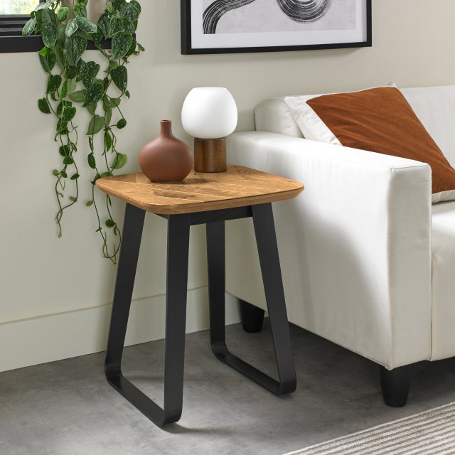 Castello - Rustic Oak Square Lamp Table Castello - Rustic Oak Square Lamp Table