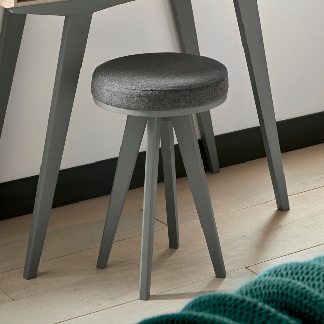Olsen - Scandi Oak Cold Steel Vanity Stool Olsen - Scandi Oak Cold Steel Vanity Stool