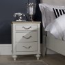 Miller Grey Washed Oak & Soft Grey 3 Drawer Bedside Table