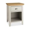 Colman Soft Grey & Pale Oak 1 Drawer Bedside Table