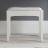 Colman White Vanity Stool - Linen Fabric